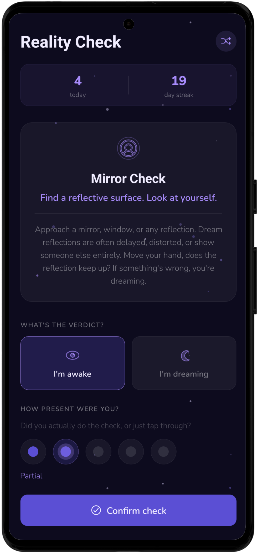 Reality checks